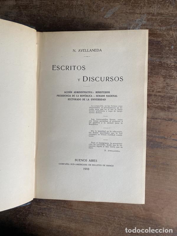 books: Escritos y Discursos - Avellaneda N.