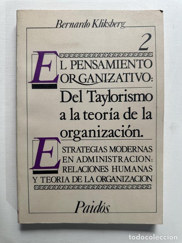 Livres: El pensamiento organizativo - Kliksberg Bernardo