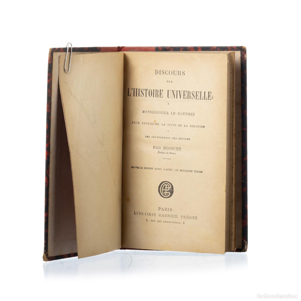 Libros: Libros - Bousset - Discours sur l'Histoire Universelle &agrave; Monseigneur le Dauphin