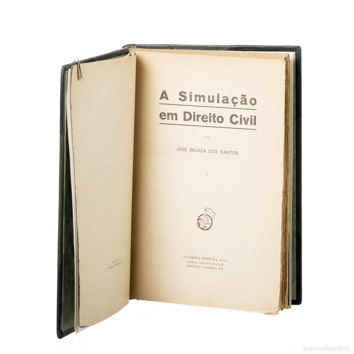 Libros: Libros - Santos; Jos&eacute; Beleza dos - Simulaci&oacute;n en derecho civil