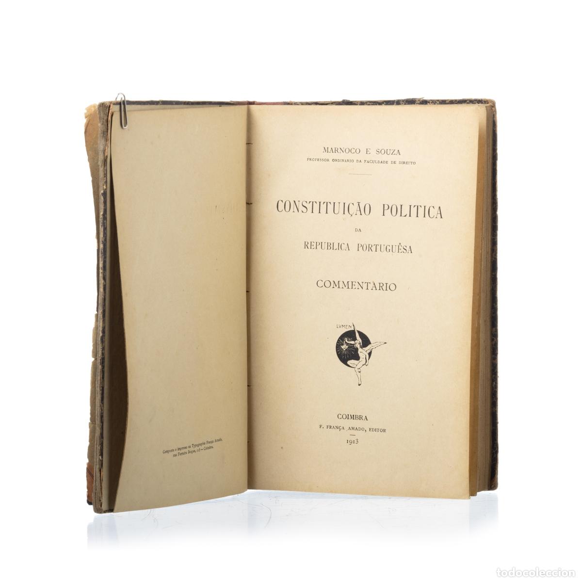 B&uuml;cher: Libros - Marnoco E Souza - Constituci&oacute;n Pol&iacute;tica de la Rep&uacute;blica Portuguesa