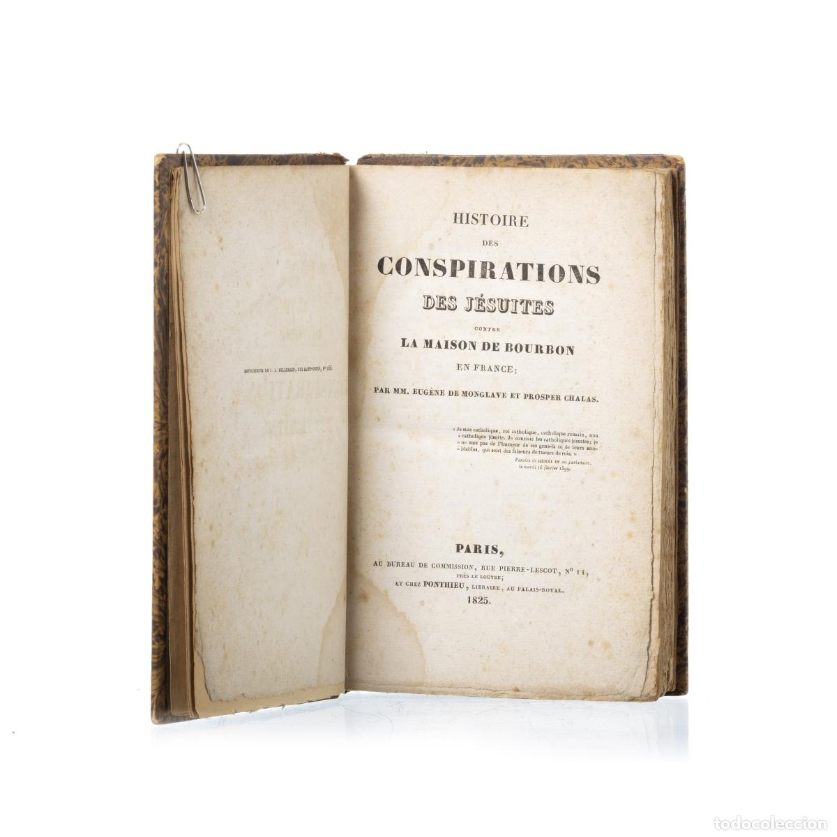 Libros: Libros - Monglave Eugene De; Chalas Prosper - Historia de las conspiraciones de los jesuitas contra