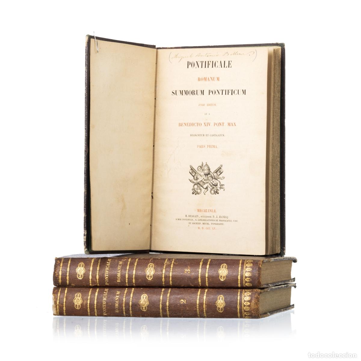 Livros em segunda m&atilde;o: Libros - Pontificale romanum summorum pontificum (3 vols)
