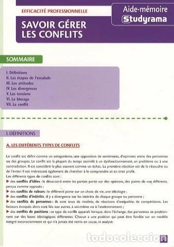Livros em segunda m&atilde;o: Savoir g&eacute;rer les conflits- 9782759002320