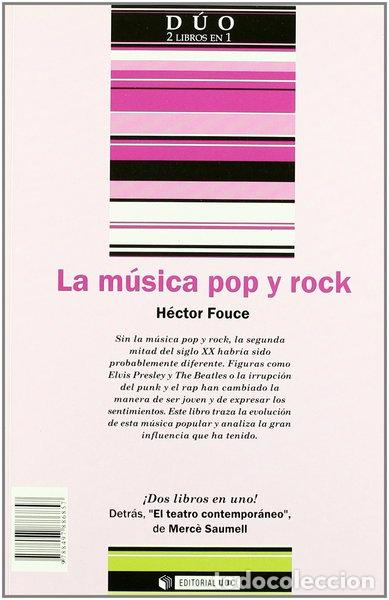 books: La m&uacute;sica poprock y El teatro contempor&aacute;neo- 9788497886857