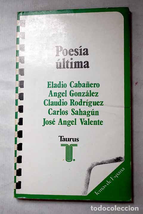 Livres: Poes&iacute;a &uacute;ltima: : [Taurus].