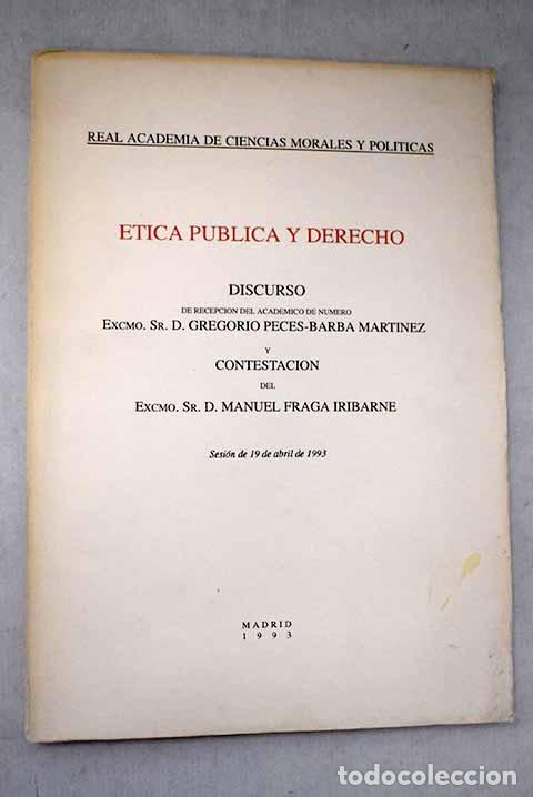 books: &Eacute;tica p&uacute;blica y derecho.- Peces-Barba, Gregorio