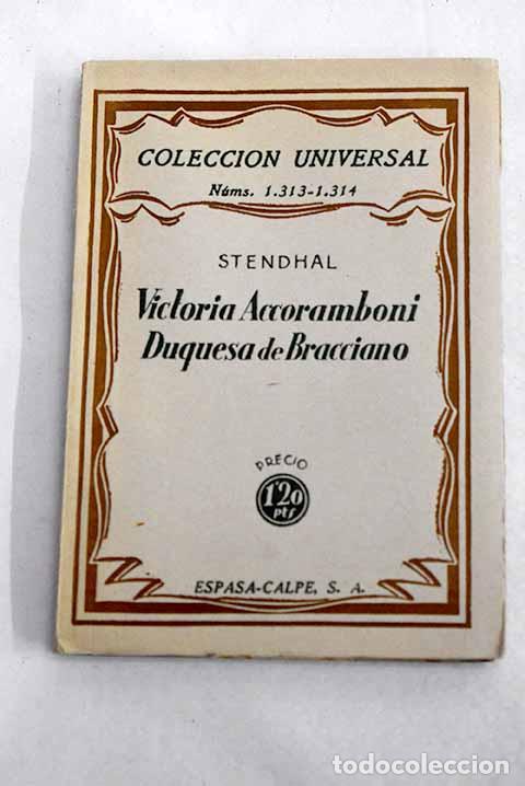 Libros: Victoria Accoramboni Duquesa de Bracciano.- Stendhal