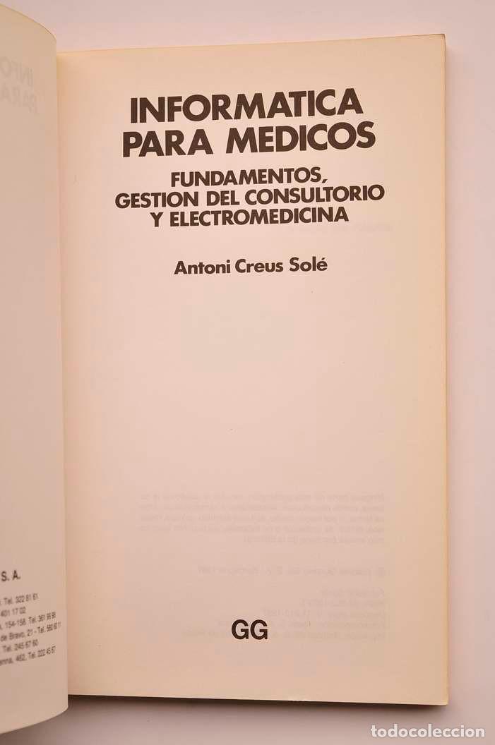 Libros: Inform&aacute;tica para m&eacute;dicos - CREUS SOL&Eacute;, Antoni - Foto 2