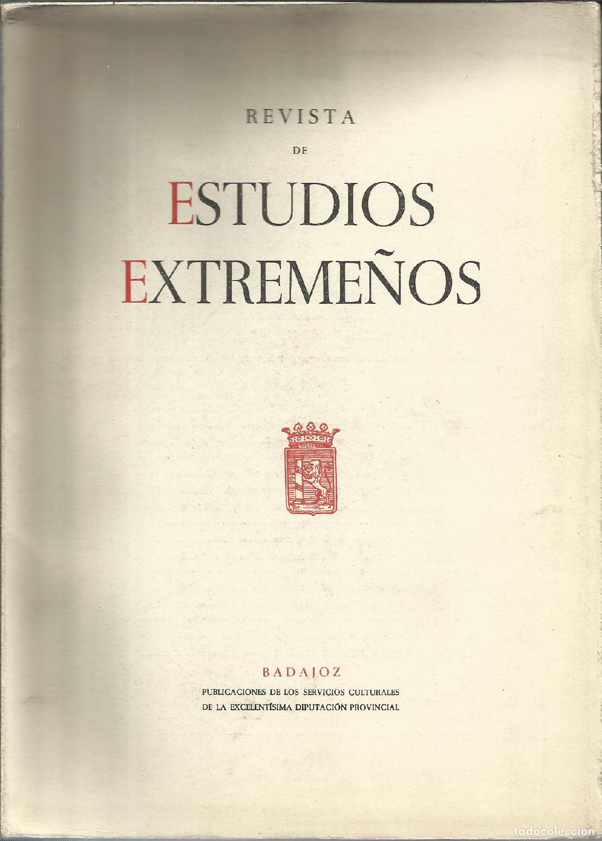 Livros em segunda m&atilde;o: REVISTA DE ESTUDIOS EXTREME&Ntilde;OS. REVISTA HIST&Oacute;RICA, LITERARIA Y ART&Iacute;STICA. - VARIOS AUTORES