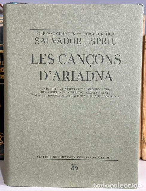 Libros: LES CAN&Ccedil;ONS D'ARIADNA - ESPRIU, Salvador