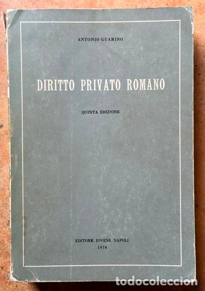 Libros: DIRITTO PRIVATO ROMANO - GUARINO, Antonio