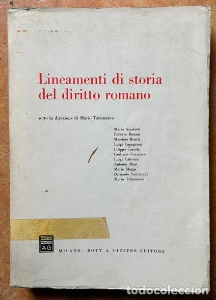 Libros: LINEAMENTI DI STORIA DEL DIRITTO ROMANO - TALAMANCA, Mario