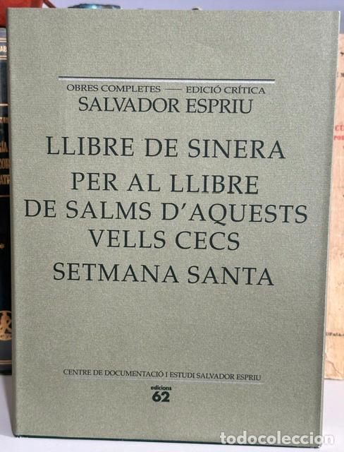 Libros: LLIBRE DE SINERA. PER AL LLIBRE DE SALMS D'AQUETS VELLS CECS. SETMANA SANTA - ESPRIU, Salvador