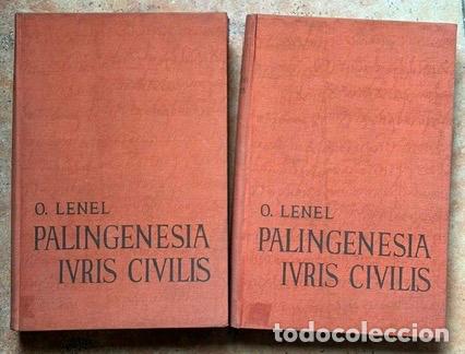 Libros: PALINGENESIA IURIS CIVILIS - LENEL, Otto