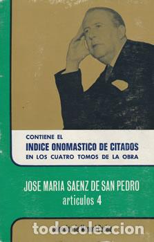 Livres: Jos&eacute; Mar&iacute;a Saenz de San Pedro. At&iacute;culos 4 - Manuel Peci&ntilde;a (Sel.)