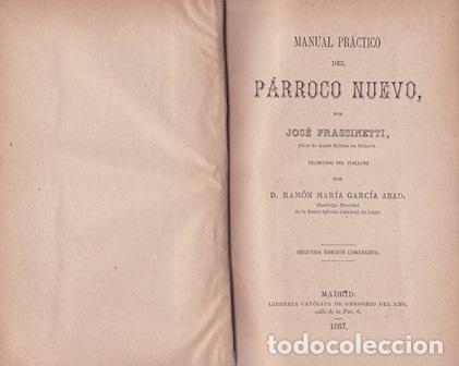 Libros: FRASSINETTI, Jos&eacute;.- - Manual pr&aacute;ctico del p&aacute;rroco nuevo.