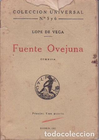 Libros: LOPE DE VEGA.- - Fuente Ovejuna. Comedia.