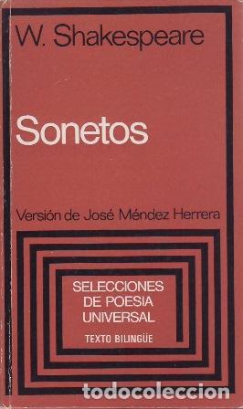 B&uuml;cher: SHAKESPEARE, W.- - Sonetos. Versi&oacute;n de Jos&eacute; M&eacute;ndez Herrera. Edicion biling&uuml;e.