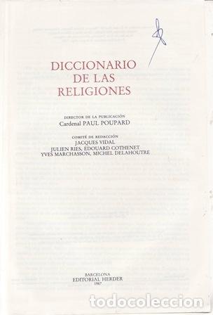 B&uuml;cher: POUPARD Paul (dir.).- - Diccionario de las Religiones.