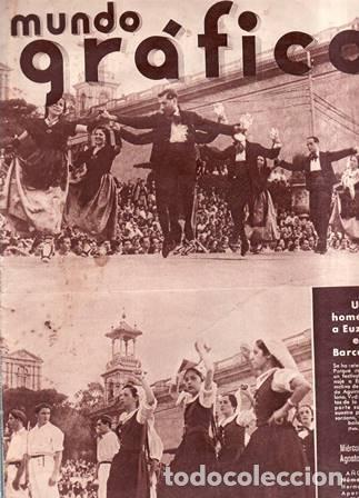 Libros: MUNDO GR&Aacute;FICO.- A&ntilde;o XXVII. N&ordm; 1344. En portada: Un homenaje a Euskadi en Barcelona.