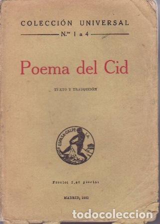 Livros em segunda m&atilde;o: Poema del Cid. Prosificaci&oacute;n moderna hecha por Alfonso Reyes.