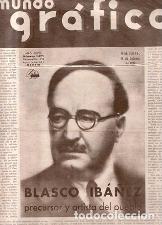 B&uuml;cher: MUNDO GR&Aacute;FICO.- A&ntilde;o XXVIII. N&ordm; 1371. En portada: Blasco Ib&aacute;&ntilde;ez, precursor y artista del pueblo.