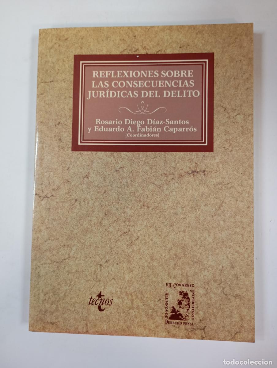 Libros: Reflexiones sobre las consecuencias jur&iacute;dicas del delito. - Mar&iacute;a del Rosario Diego D&iacute;az-Santos. TDK