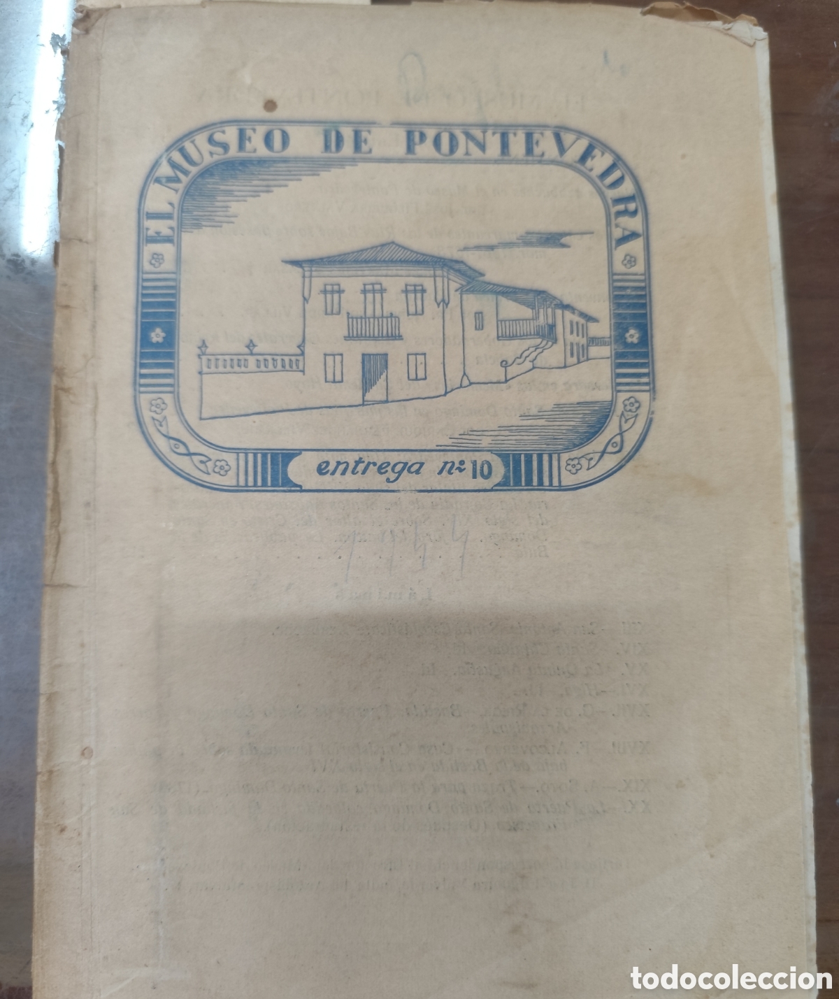 Libros: MUSEO DE PONTEVEDRA. 10&ordm; Entrega. A&ntilde;o 1944. Galicia