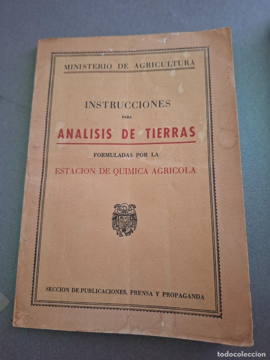 Livros em segunda m&atilde;o: Instrucciones de an&aacute;lisis de tierras - Ministerio de agricultura - 1940