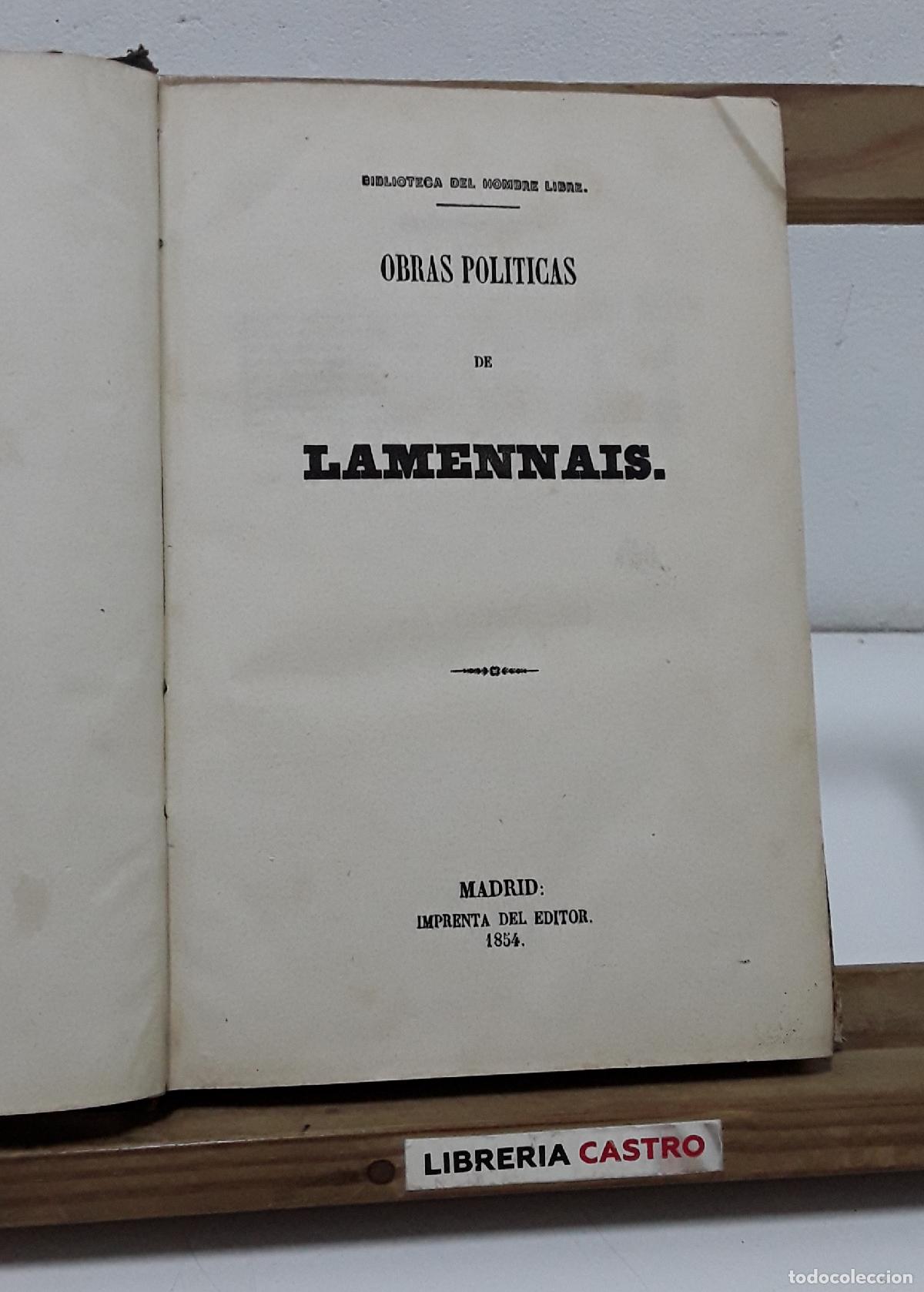 Libros: Obras pol&iacute;ticas de Lamennais. + El pr&iacute;ncipe de Maquiavelo precedido de la biograf&iacute;a del autor y segu