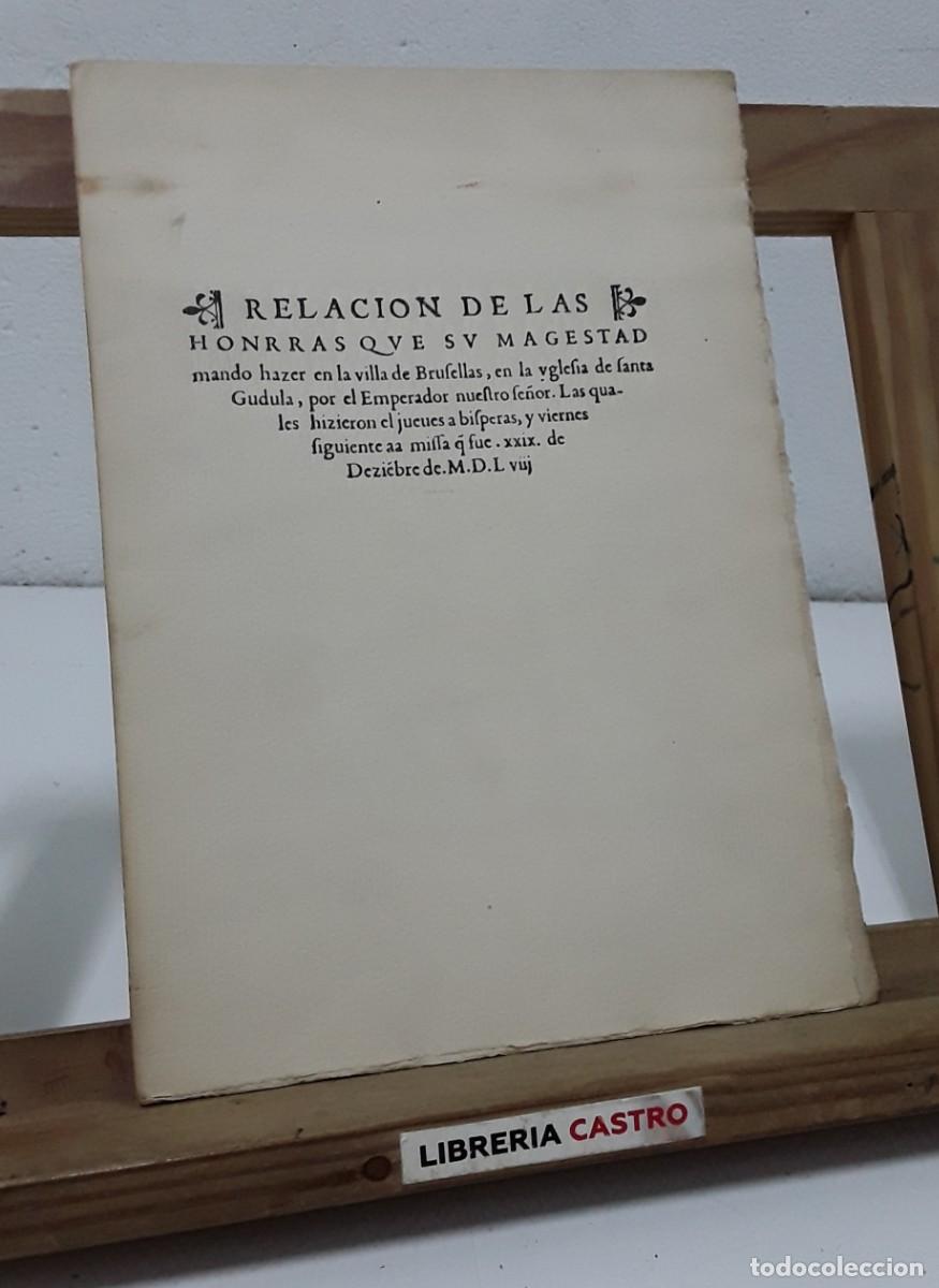 Libros: Relacion de las honrras que su magestad mando hazer en la villa de Brusellas, en la iglesia de Santa