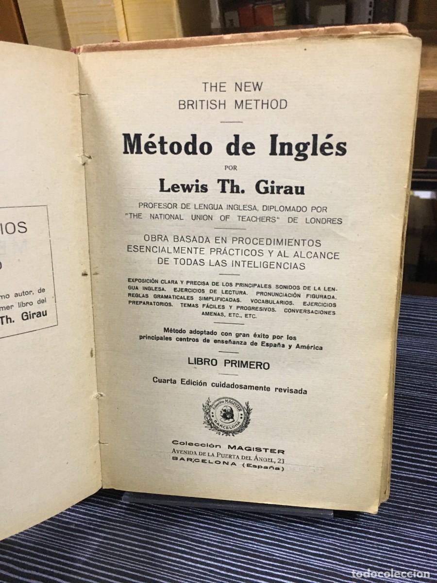 Libros: M&eacute;todo de Ingl&eacute;s (Libro Primero) Lewis Th. Girau - Foto 3