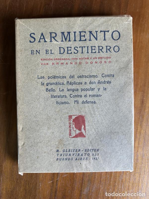 Libros: Sarmiento en el Destierro - Donoso Armando - Foto 1
