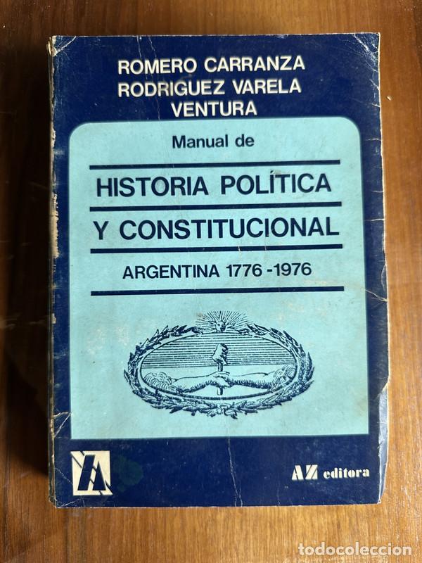 Livres: Manual de Historia Politica y Constitucional - Romero Carranza / Rodriguez Varela / Ventura