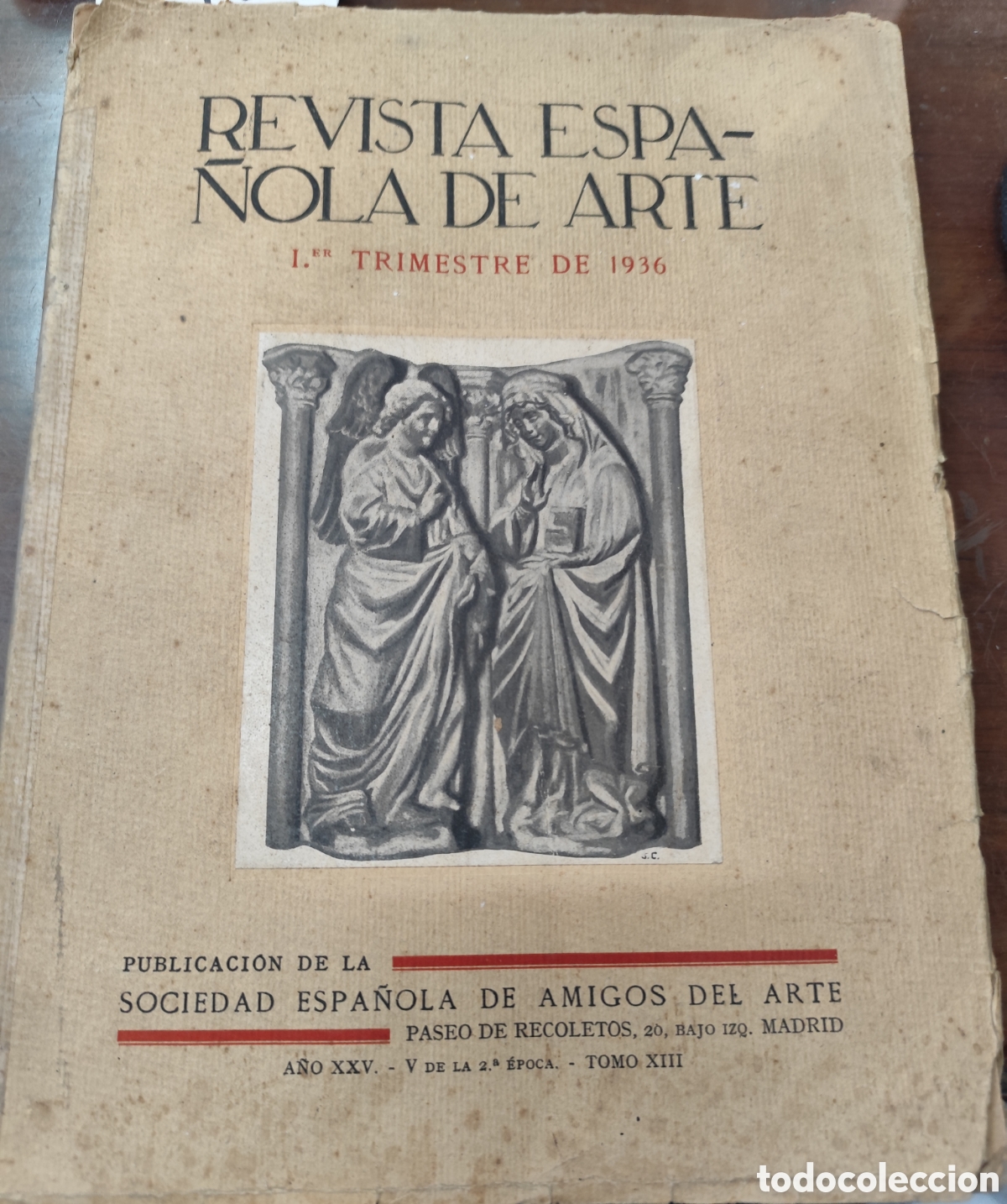 Livros em segunda m&atilde;o: REVISTA ESPA&Ntilde;OLA DE ARTE. 1 Trimestre de 1936. A&ntilde;o XXV. N&ordm; 1. V de la 2&ordf; &eacute;poca. Tomo XIII