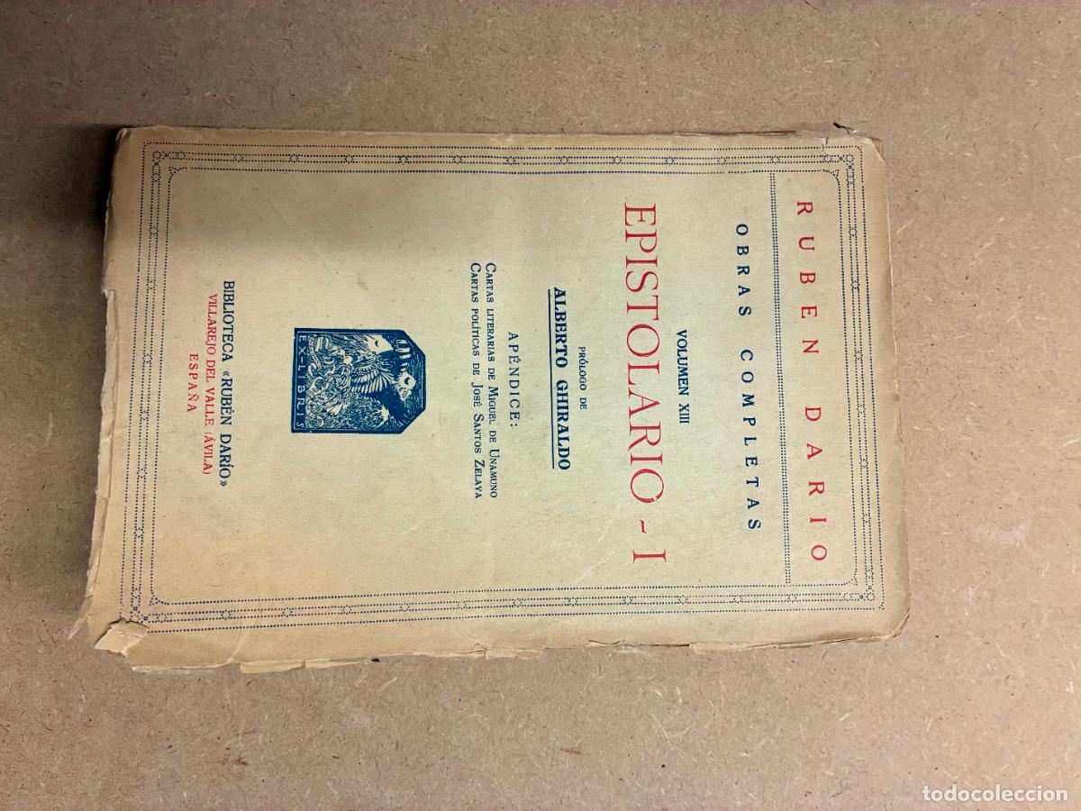 Libros: EPISTOLARIO - I. OBRAS COMPLETAS VOL&Uacute;MEN XIII. - RUB&Eacute;N DAR&Iacute;O.