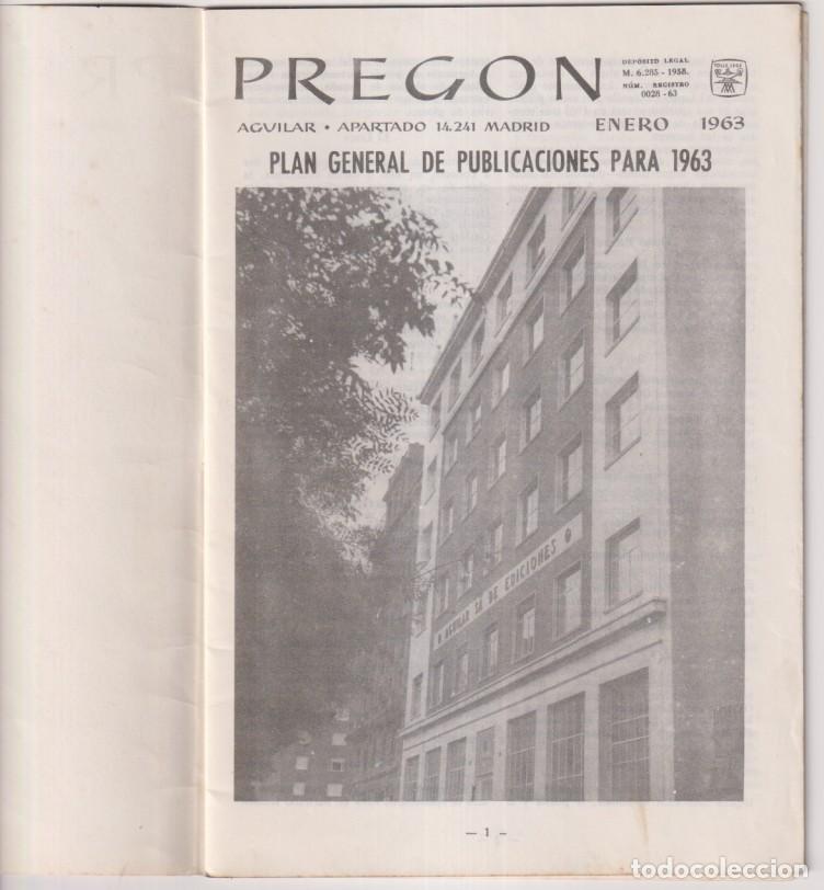 Libros: Preg&oacute;n Plan General de Publicaciones para 1963