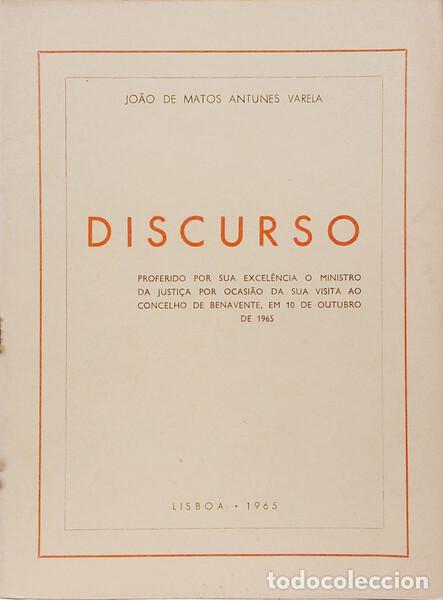 Libri di seconda mano: ANTUNES VARELA. (Jo&atilde;o de Matos) - DISCURSO.