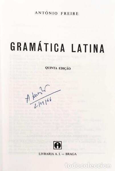Libros: FREIRE. (Ant&oacute;nio) - GRAM&Aacute;TICA LATINA. - Foto 2