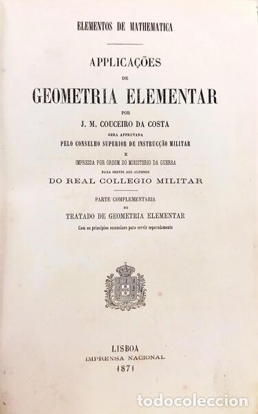 B&uuml;cher: COUCEIRO DA COSTA. (J. M.) - ELEMENTOS DE MATHEMATICA, APLICA&Ccedil;&Otilde;ES DE GEOMETRIA ELEMENTAR.