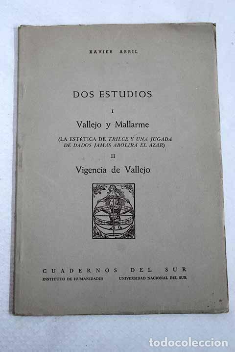 Libros: Dos estudios: Abril, Xavier.- Abril, Xavier