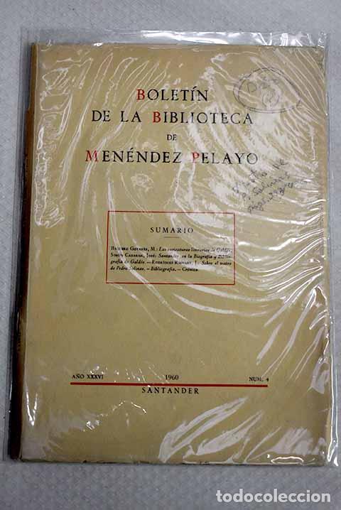 Libros: Boletin de la Biblioteca de Menendez Pelayo. N&ordm; 4