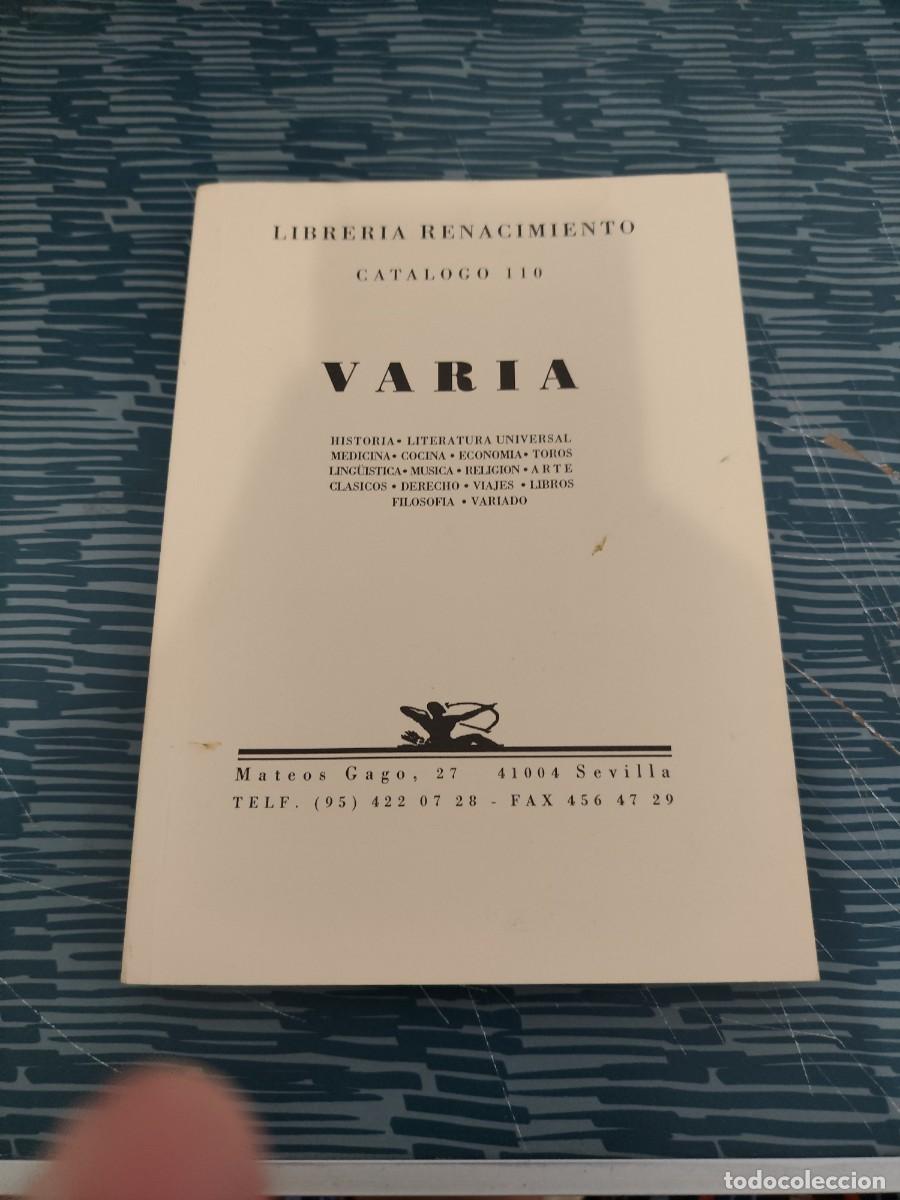 Libros: LIBRER&Iacute;A RENACIMIENTO, CAT&Aacute;LOGO 110,VARIA,LEER.