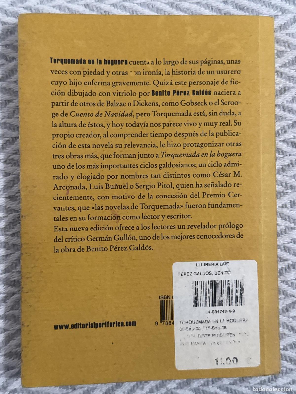 Libros: Torquemada en la hoguera - P&eacute;rez Gald&oacute;s, Benito - Foto 2