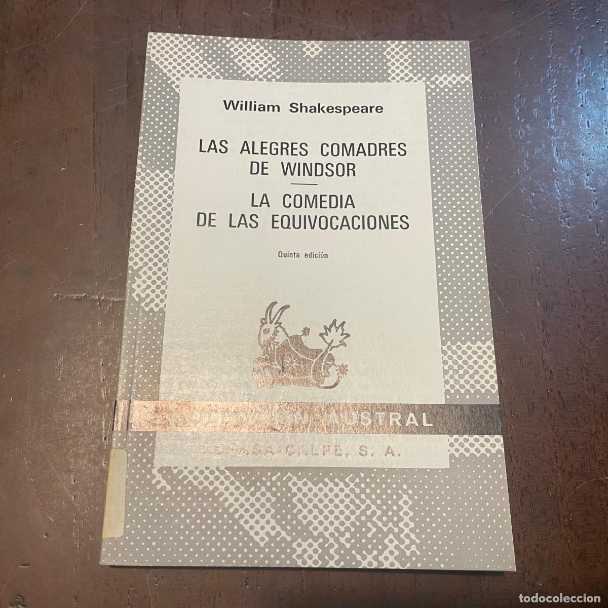 Libros: Las alegres comadres de Windsor. La comedia de las equivocaciones - William Shakespeare