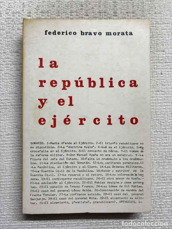 Livros em segunda m&atilde;o: La Repu?blica y el Eje?rcito - Federico Bravo Morata
