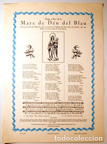 Livres: GOIGS A LLAOR DE LA MARE DE D&Eacute;U DEL BLAU - Barcelona 1958