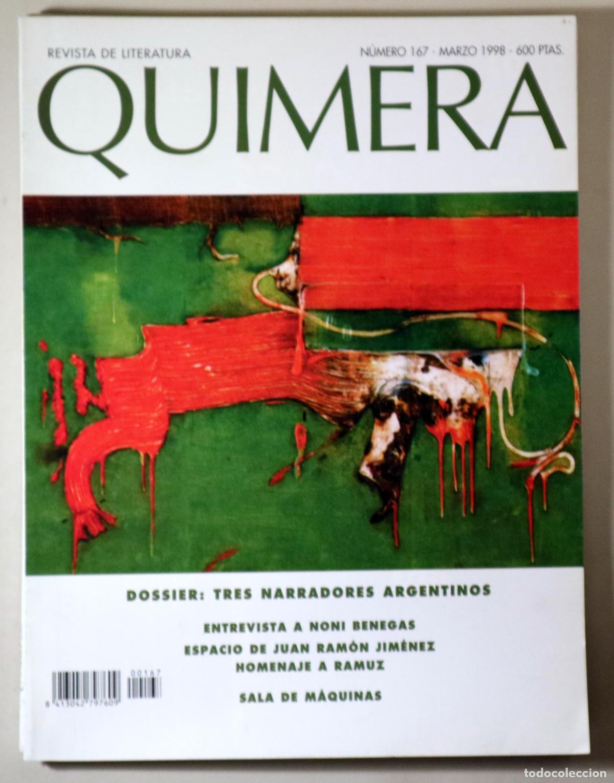 Libros: (Jim&eacute;nez, Juan Ram&oacute;n - Ramuz) - QUIMERA N&ordm; 167: Tres narradores argentinos - Barcelona 1998 - Ilustr