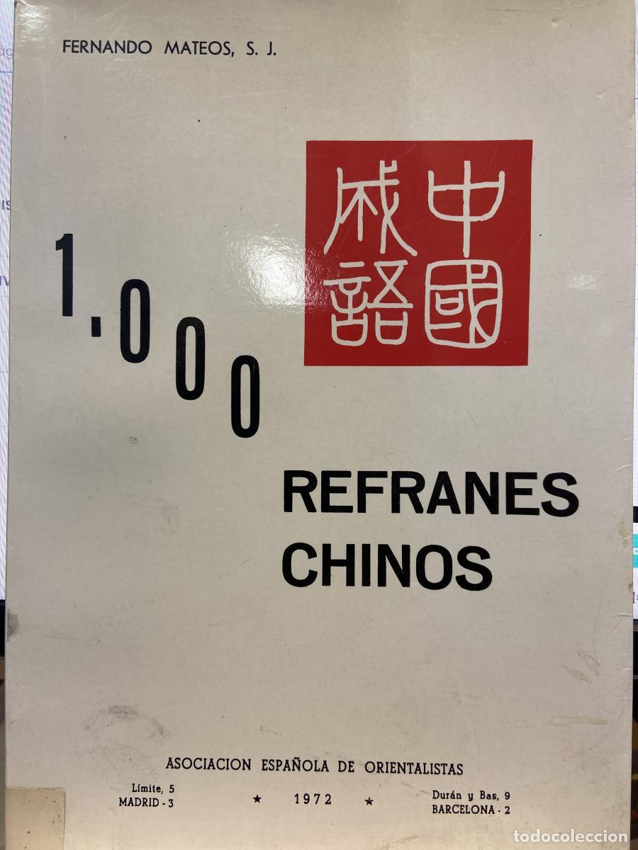 Libros: 1.000 REFRANES CHINOS. - Fernando Mateos